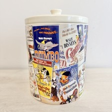 Disney Enesco Classic Movie Posters Collage Ceramic Cookie Jar with Lid picture