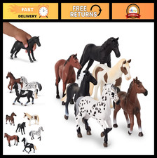 6-Inch Realistic Horse Figurine Set - 6 Pieces - Collectible Toy for Kids 3+ - P picture