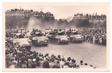 Tanks Leclerc Division WW2 Liberation Paris 1944 Military Parade RPPC Postcard picture