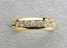 Men's 1.20Ct Lab Created Diamond Wedding Band Engagement Ring 14k Gold Plated picture
