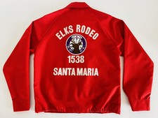 Vtg B.P.O.E Benevolent and Protective Order of Elks Rodeo Jacket With Pin USA S picture