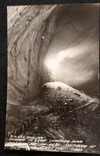 RPPC Vintage 1940s Entrance Great Cathedral Room Marvel Cave Missouri Postcard picture
