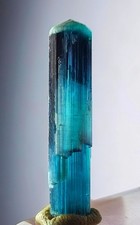 Natural Deep Teal Blue Tourmaline Crystal From Afghanistan, 3.49 G picture