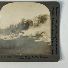 Armored Tank WWI Stereoview Stereograph Card Munitions World War picture