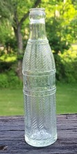 EARLY NEHI Clear Embossed Dover Ohio 19oz 25 Pat’d Glass Bottle VG picture