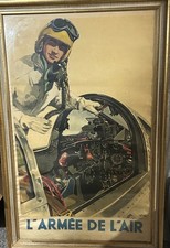 Rare Original Vintage French Air Force Poster 