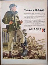 1951 vintage US army recruiting print, The Mark Of A Man picture