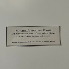 Mitchell's Auction Rooms J. M. Mitchell Greenwich CT 1927 Ad SAJ4-S35 picture