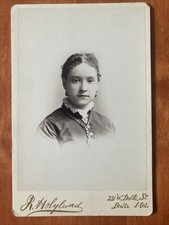 Pretty Young Woman Cabinet Card Photo Baltimore MD Hoylund picture