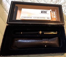 Vintage Montblanc Meisterstück 146 Black Resin Fountain Pen Gold Nib w/ Box picture