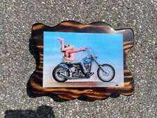 Handmade resin wood plaque with David Mann artwork picture