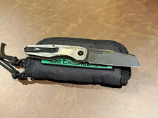 Vero Engineering Axon Pocketknife M390 Sheepsfoot Plain Blade Gray Micarta picture