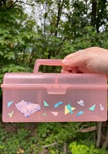 Vintage 1987 Retro Sanrio Pink Storage Container 6.5” picture