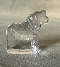Lindshammar Sweden Crystal Dalahäst Dala Horse Glass Figurine Glassworks 2 1/8