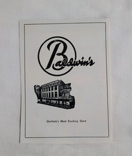 Vintage Baldwin's Department Store Durham North Carolina Print Advertisement picture