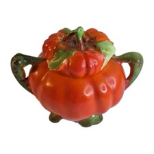 Royal Bayreuth Tomato Sugar Bowl Porcelain Blue Mark Antique  picture