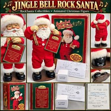 Vintage Jingle Bell Rock Santa Animated Musical Dancing Santa Claus Sound picture