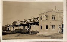 RPPC Ukiah California Grape Produce Building Workers Real Photo Postcard c1930 picture