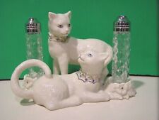 LENOX CAT SITTING PRETTY Kitty Salt and Pepper Kitten Set-- NEW in BOX with COA picture