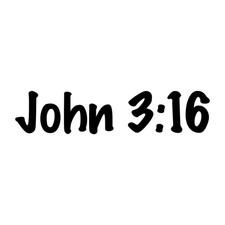 John 3:16 Christian Decal Sticker Black Die Cut Vinyl picture