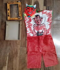 Vintage Child's Size HALCO Devil Halloween Costume & Mask w/Box COMPLETE picture