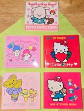 Sanrio Vintage 1989 Mini Sticker Book Set of 5 Hello Kitty Pippo Twin Stars picture