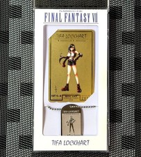 1997 Final Fantasy VII FF7 Tifa Lockhart Box Art Gold Phone Card Dog Tag Japan picture
