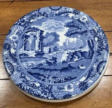 Antique Copeland Spode Blue Italian Round Trivet England Vintage 6