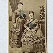 Antique CDV Photograph Beautiful Affluent Young Women Sisters St Louis MO picture