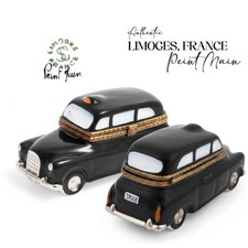 Authentic Limoges France Peint Main London Taxi Cab Trinket Box Vintage Car picture