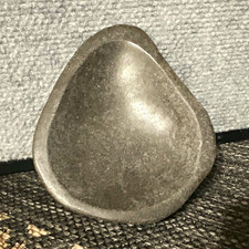 Polished Smooth Dark Gray Tumbled Stone / river stone bowl/dish picture