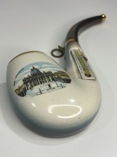 Vintage Rare Scar Pipe Shaped MCM Ceramic Thermometer Wall Decor Made in Italy picture