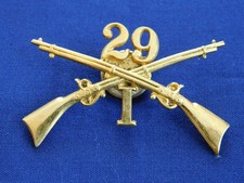 A+ Spanish American War 29th Infantry Hat Badge Pin Insignia I Company Span-Am picture