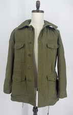 Vintage US Army Cattle Field Jacket Mens Small Long OG 107 1966 Sateen Vietnam picture
