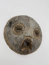 Antique Gahna  mask embossed with metal 12