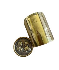 Rare 1759 medal Cylindrical brass box by Carl Auböck Aubock 1950s picture