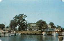 Hillmann's Brielle Inn Yacht Basin New Jersey Vintage Postcard picture