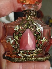 vintage Czech Art Deco jeweled perfume bottle picture