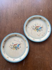 Vtg Daher Baker Decorated Ware Tin Toy Plates Coasters Holland Dutch MCM Chef 2p picture