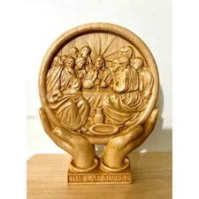 Jesus last supper - Wooden carving picture - Religious statue wall table decor picture