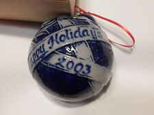 Rowe Pottery Works 2003 Happy Holidays Ornament picture
