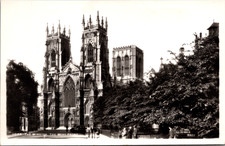 York Minster West Front RPPC Postcard Walter Scott Bradford England picture