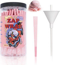 ZAPWRAP 72 PCS Pink Pre Rolled Cones| Ice Cream Flavor | King Size WHITE picture