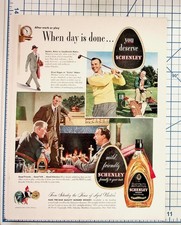 1949 Schenley Whiskey Vintage Ad Golf Men's Leisure Post-War Print Ephemera picture