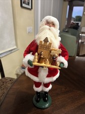 Byers’ Choice Ltd  Santa Clause holding a Wooden Nativity Scene - 2014 - NEW picture