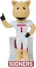 Boomer Oklahoma Sooners Mascot White Jersey Bobblehead NCAA College picture