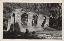 RPPC Postcard Old Spanish Mission New Smyrna Beach FL  picture