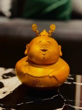 Solid Brass Wealth Wobbler Tea Pet Desk Ornament Statue Figure Model Toy Gift picture