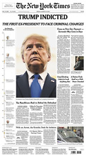 DONALD TRUMP INDICTED HISTORICAL NEW YORK TIMES *HARD COPY* NEWSPAPER 3/31/2023 picture