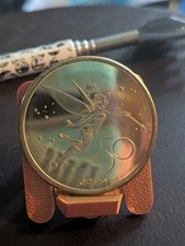 Disney 50th Anniversary Commemorative Tinker Bell Metal Gold Coin Medallion WDW picture